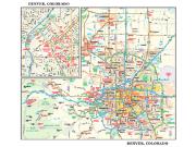 Denver CO Wall Map