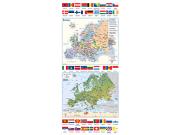 Europe Flags Wall Map