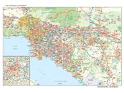 Los Angeles, CA Wall Map