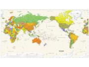 Pacific Centered World Wall Map from GeoNova