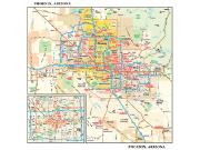 Phoenix AZ Wall Map