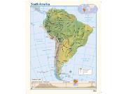 South America Physical Wall Map