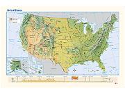 USA Physical Wall Map