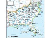 US Southeast Wall Map