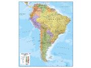 South America Political Wall Map