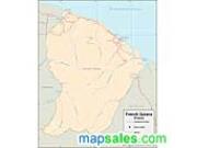 French Guiana Wall Map