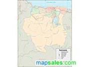 Suriname Wall Map
