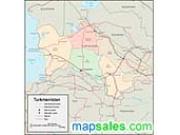Turkmenistan Wall Map