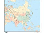 Asia Continent Wall Map