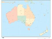 Australia Continent Wall Map