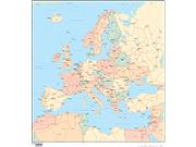 Europe Continent Wall Map