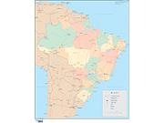 Brazil Wall Map
