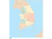 South Korea Wall Map
