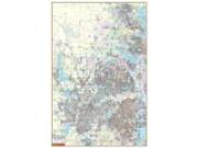 Fort Worth, TX Wall Map