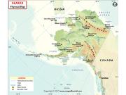 Alaska Physical Wall Map