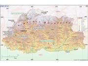 Bhutan Wall Map