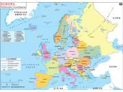 Europe Political in German Wall Map