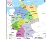 Germany Political Wall Map