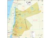 Jordan Political Wall Map