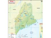 Maine Physical Wall Map