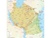 Tanzania Wall Map