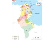 Tunisia Political Wall Map