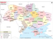 Ukraine Political Wall Map