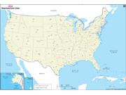 US Telephone Area Code Wall Map