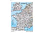 France Political Wall Map