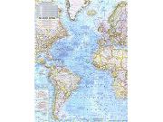 Atlantic Ocean 1968 Wall Map