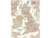 British Isles 1958 Wall Map