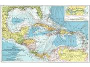 Cuba and Puerto Rico 1913 Wall Map