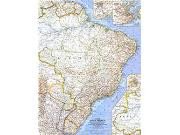 Eastern South America 1962 Wall Map