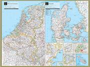 Low Countries and Denmark Wall Map