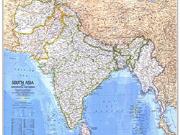South Asia, Afghanistan and Burma 1984 Wall Map