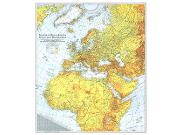 Theater of war in Europe, Africa and Asia 1942 Wall Map