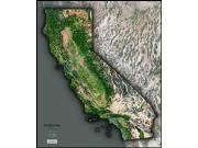 California Satellite Wall Map