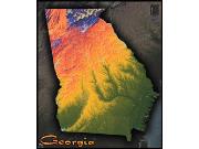 Georgia Topo Wall Map