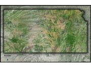 Kansas Satellite Wall Map