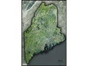 Maine Satellite Wall Map