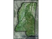 Mississippi Satellite Wall Map