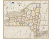 New York Antique Wall Map