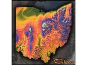 Ohio Topo Wall Map