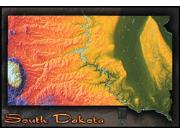 South Dakota Topo Wall Map