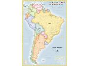 South America Political Wall Map