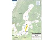 Baltic Sea Regional Wall Map
