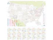 US Baseball Wall Map