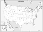 USA State Outline Wall Map from MarketMAPS