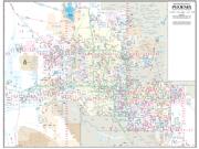 Phoenix Arterial and Collector Streets Wall Map