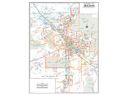 Tuscon Metropolitan Arterial and Collector Streets Zip Code Wall Map